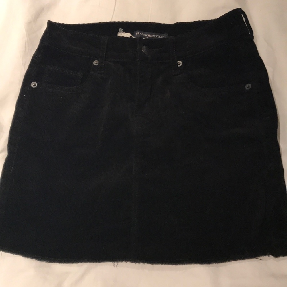 -black corduroy skirt